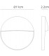 Flush Wall Lamp Small Round, 3W LED, 3000K, 155lm, IP54, Sand White - 2