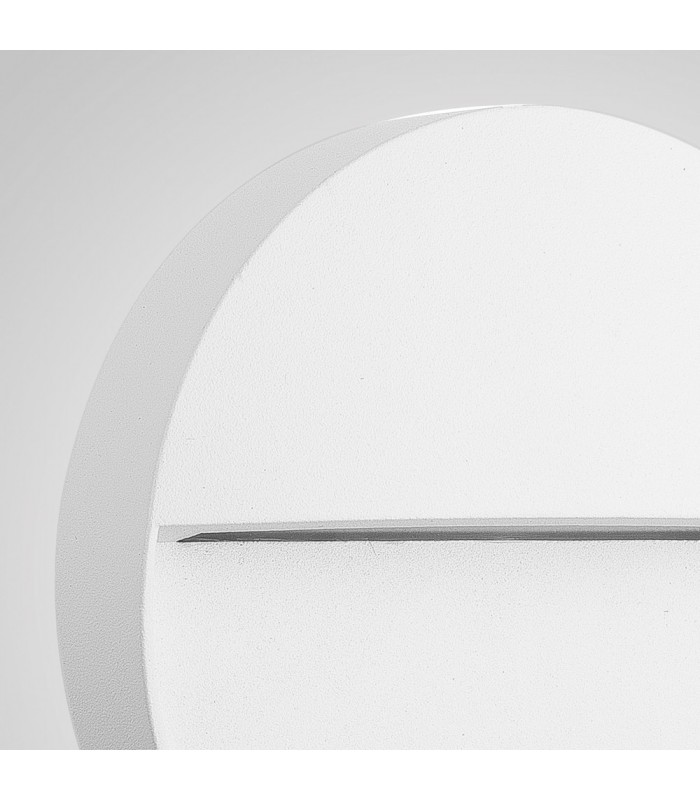 Flush Wall Lamp Small Round, 3W LED, 3000K, 155lm, IP54, Sand White - 4