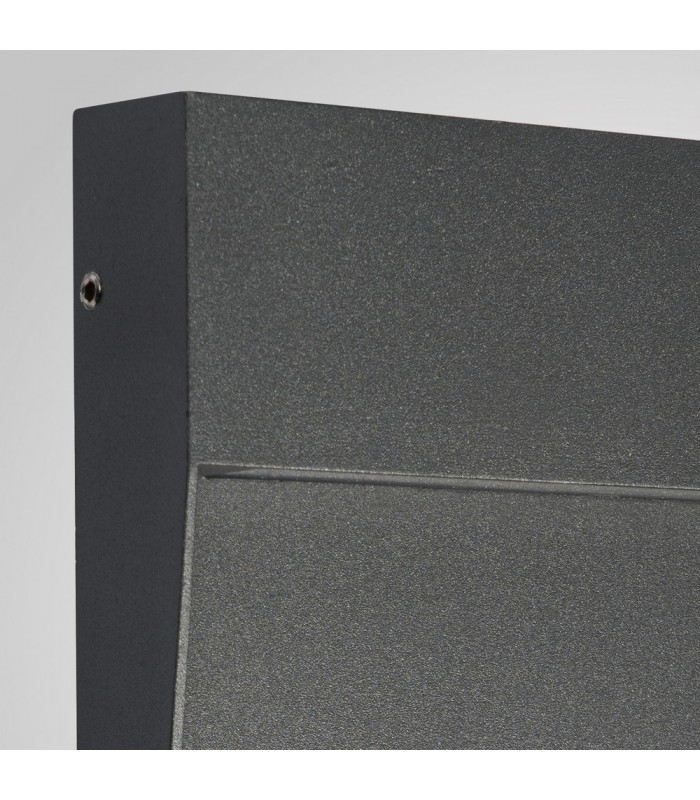 Flush Wall Lamp Large Square, 6W LED, 3000K, 266lm, IP54, Anthracite - 4