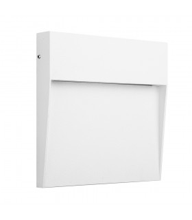 Flush Wall Lamp Large Square, 6W LED, 3000K, 266lm, IP54, Sand White - 1