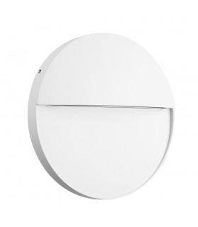 Flush Wall Lamp Large Round, 6W LED, 3000K, 275m, IP54, Sand White - 1