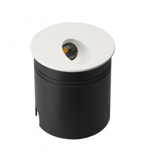 Recessed Wall Lamp Round Angle, 3W LED, 3000K, 210lm, IP65, Sand White, Driver Included - 1