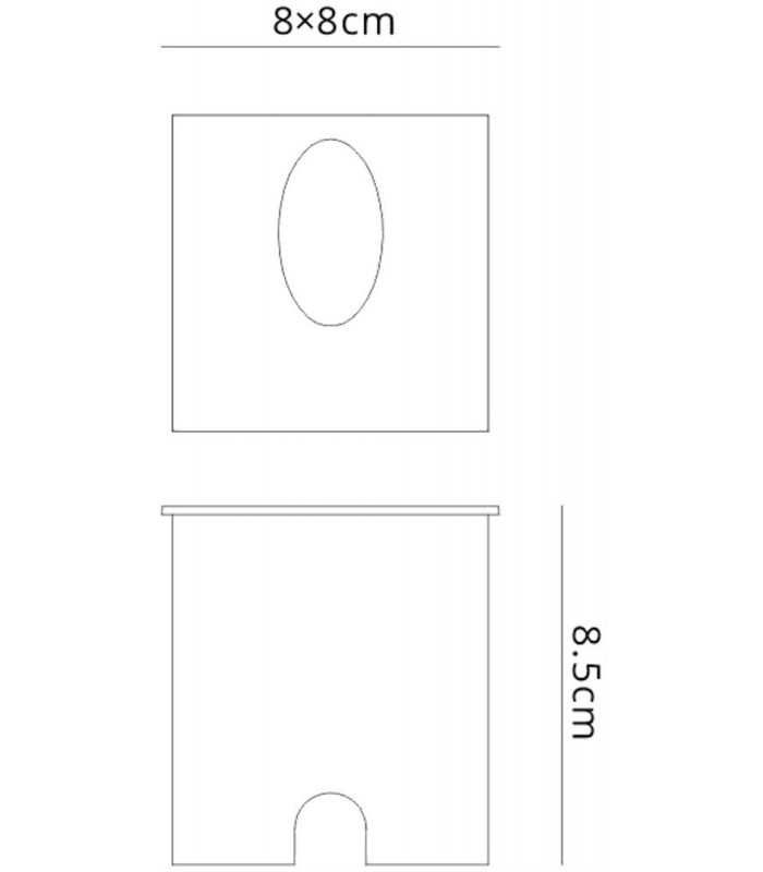 Recessed Wall Lamp Square Angled, 3W LED, 3000K, 210lm, IP65, Sand Black, Driver Included - 2