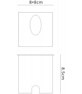 Recessed Wall Lamp Square Angled, 3W LED, 3000K, 210lm, IP65, Sand White, Driver Included - 2
