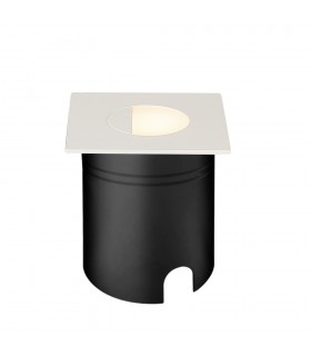 Recessed Wall Lamp Square Eyelid, 3W LED, 3000K, 80lm, IP65, Sand White, Driver Included - 1