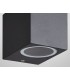 Square Wall Down Lamp, 1 x GU10, IP54, Sand Black - 6