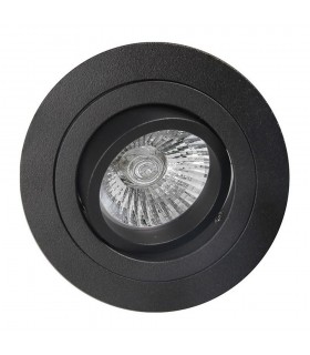 GU10 Swivel Recessed Downlight 9.2cm Round, 1 x GU10 Max 50W, Sand Black - 1
