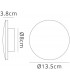 LED Wall Light 13.5cm Round 6W, 3000K, 540lm, Matt Black - 2
