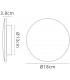 LED Wall Light 18cm Round 8W, 3000K, 1080lm, Matt Black - 2