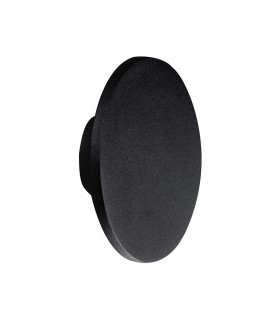 LED Wall Light 27cm Round 16W, 3000K, 1350lm, Matt Black - 1