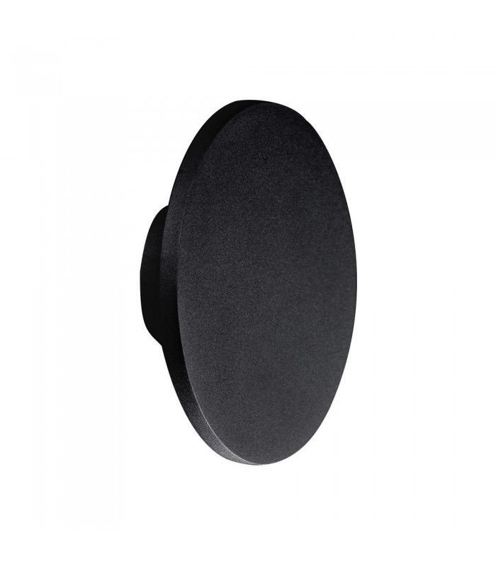 LED Wall Light 27cm Round 16W, 3000K, 1350lm, Matt Black - 1