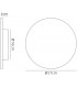 LED Wall Light 27cm Round 16W, 3000K, 1350lm, Matt Black - 2