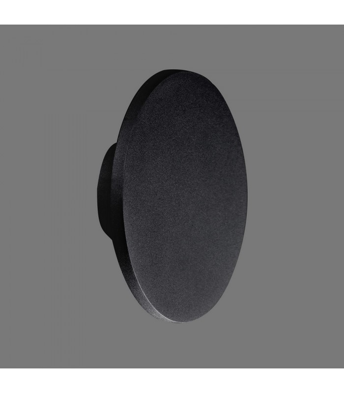 LED Wall Light 27cm Round 16W, 3000K, 1350lm, Matt Black - 3