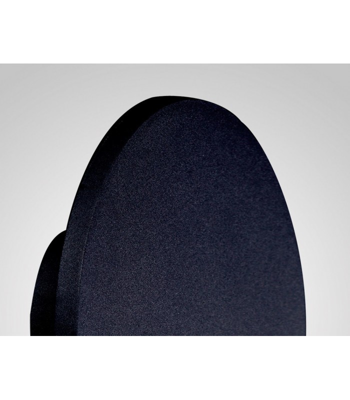 LED Wall Light 27cm Round 16W, 3000K, 1350lm, Matt Black - 9