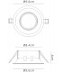 9.6cm Round Recessed Downlight GU10, Matt Black - 2