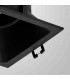 9.2cm Square Recessed Downlight GU10, Matt Black - 5