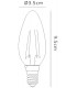 LED Candle E14, 4W Warm White 2700K - 2