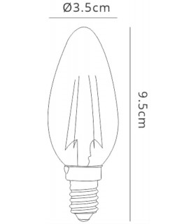 LED Candle E14, 4W Warm White 2700K - 2