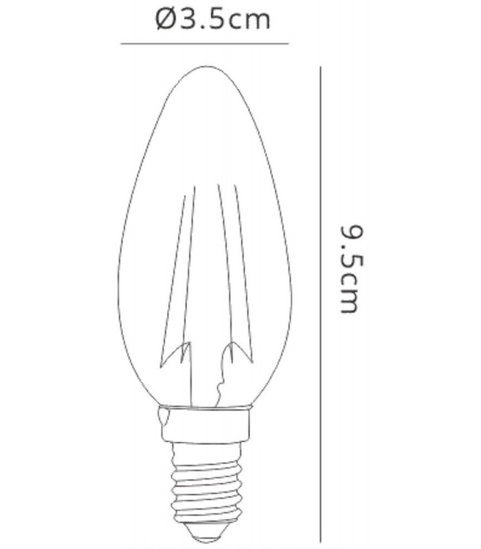 LED Candle E14, 4W Warm White 2700K - 2