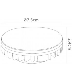 LED GX53 9W Warm White 3000K 730lm 120deg. White Finish - 2