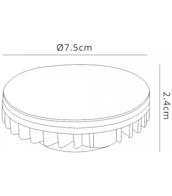 LED GX53 9W Warm White 3000K 730lm 120deg. White Finish - 2