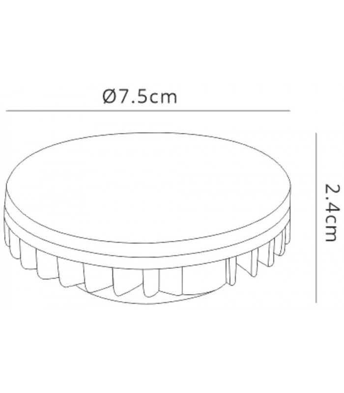 LED GX53 9W Cool White 4000K 740lm 120deg. White Finish - 2