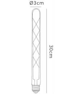 LED 30cm T30 Vintage E27, 7W Extra Warn White 2400K Amber Finish - 2