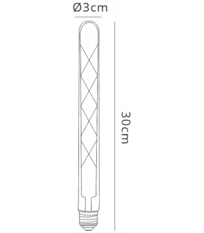 LED 30cm T30 Vintage E27, 7W Extra Warn White 2400K Amber Finish - 2