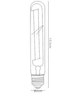 LED 18.5cm T30 Vintage E27, 6W Extra Warn White 2400K Amber Finish - 2