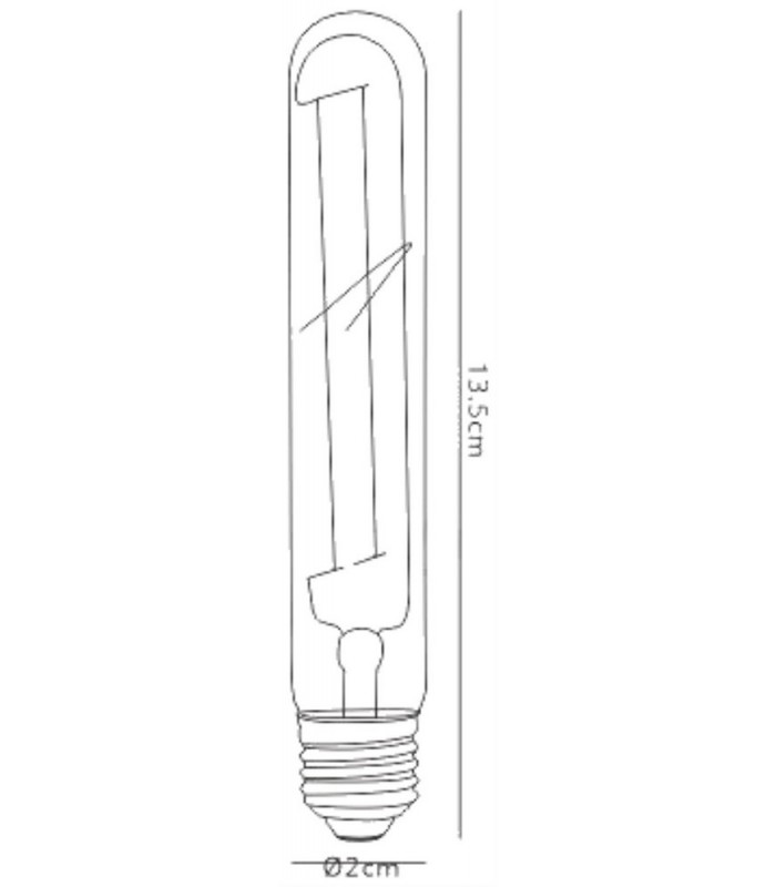 LED 18.5cm T30 Vintage E27, 6W Extra Warn White 2400K Amber Finish - 2