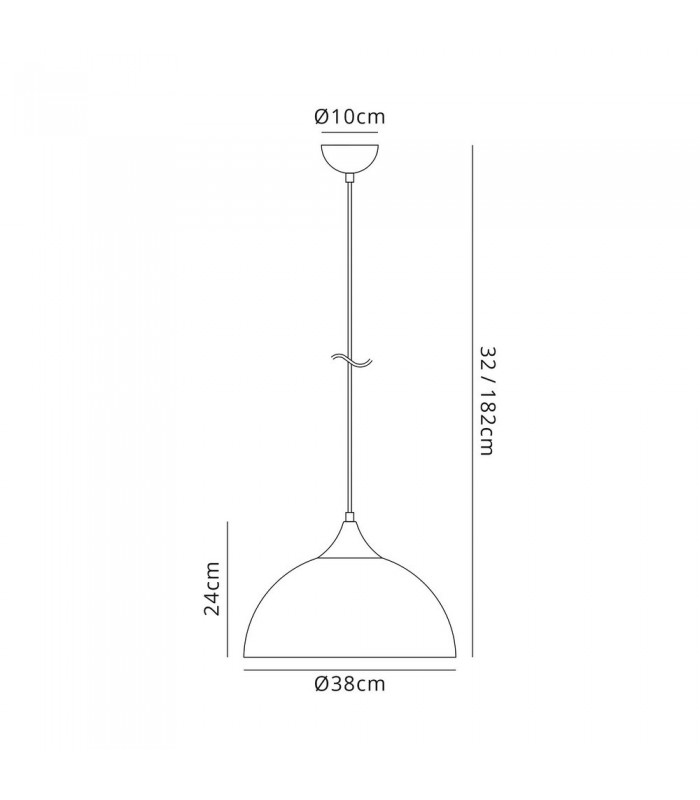 Dome Ceiling Pendant, 1 x E27, Sand Black, Satin Nickel - 2