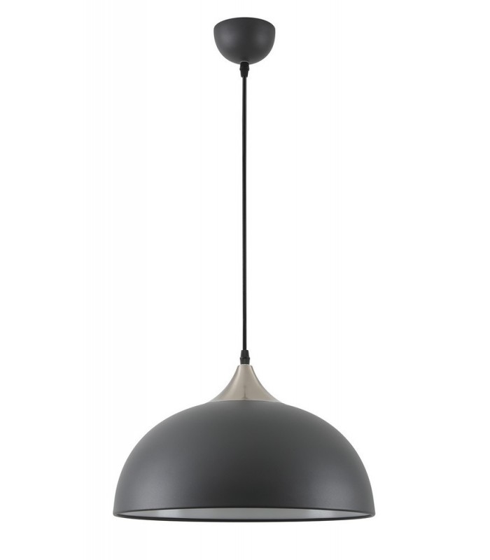 Dome Ceiling Pendant, 1 x E27, Sand Black, Satin Nickel - 4