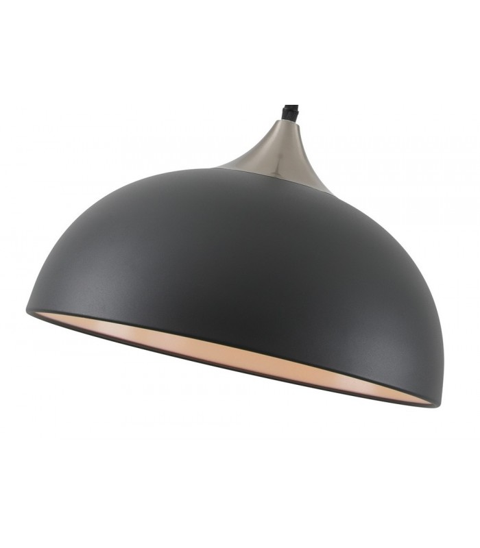 Dome Ceiling Pendant, 1 x E27, Sand Black, Satin Nickel - 6