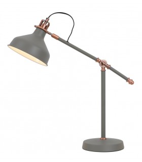 Adjustable Table Lamp, 1 x E27, Sand Grey, Copper, White - 1