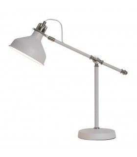 Adjustable Table Lamp, 1 x E27, Sand White, Satin Nickel, White - 1