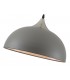 Dome Ceiling Pendant, 1 x E27, Sand Grey, Satin Nickel - 6