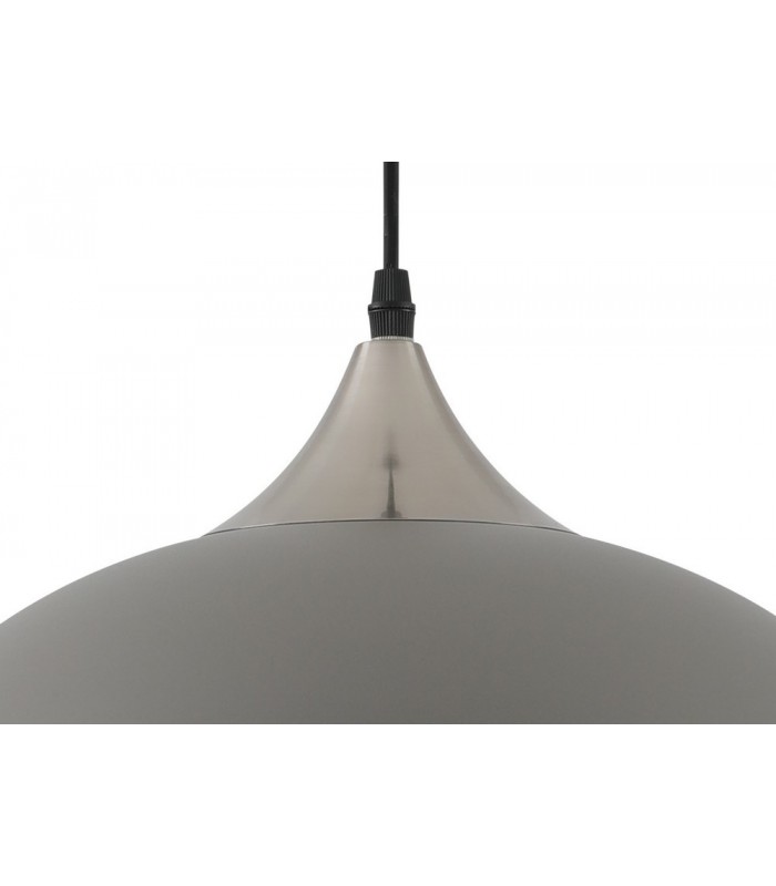 Dome Ceiling Pendant, 1 x E27, Sand Grey, Satin Nickel - 7