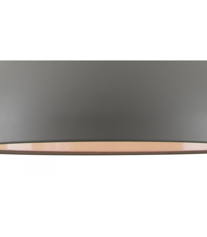 Dome Ceiling Pendant, 1 x E27, Sand Grey, Satin Nickel - 8
