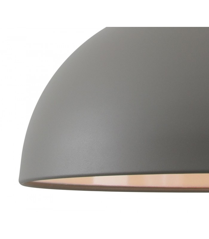 Dome Ceiling Pendant, 1 x E27, Sand Grey, Satin Nickel - 9