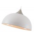 Dome Ceiling Pendant, 1 x E27, Sand White, Satin Nickel - 6