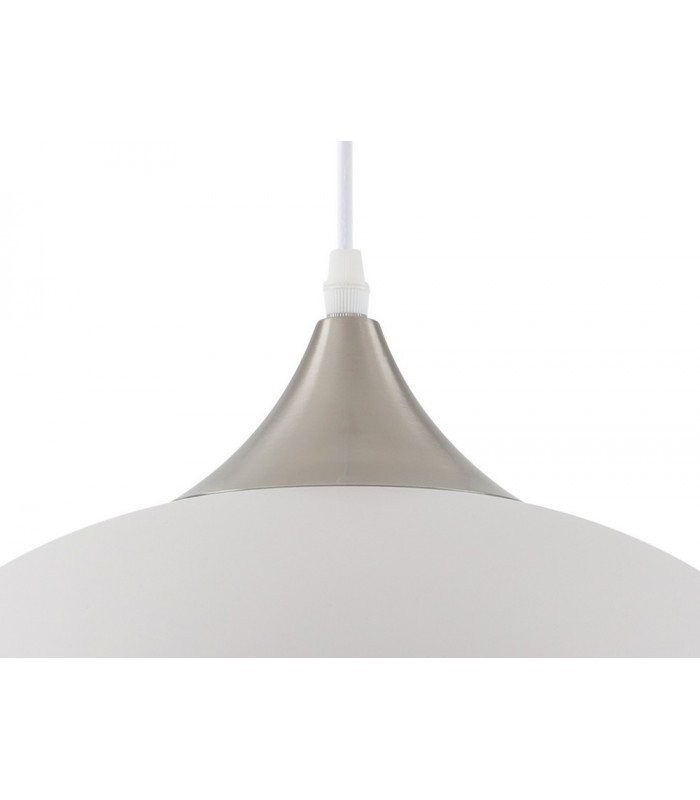 Dome Ceiling Pendant, 1 x E27, Sand White, Satin Nickel - 7