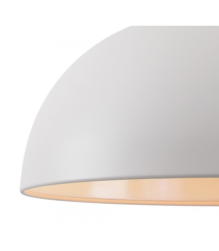 Dome Ceiling Pendant, 1 x E27, Sand White, Satin Nickel - 9
