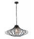 Caged Ceiling Pendant, 1 x E27, Matt Black - 1