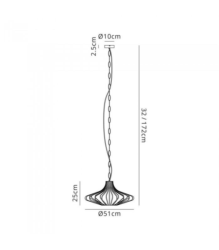 Caged Ceiling Pendant, 1 x E27, Matt Black - 2