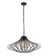 Caged Ceiling Pendant, 1 x E27, Matt Black - 5