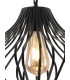 Caged Ceiling Pendant, 1 x E27, Matt Black - 8