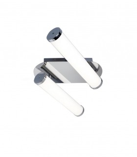 Ceiling Lamp, 2 x 9W LED, 4000K, 1153lm, IP44, Polished Chrome - 1