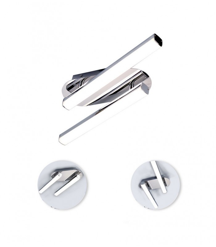 Ceiling Lamp, 2 x 9W LED, 4000K, 1153lm, IP44, Polished Chrome - 4