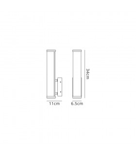 Bathroom Wall Lamp Small, 1 x 9W LED, 4000K, 621lm, IP44, Polished Chrome - 2
