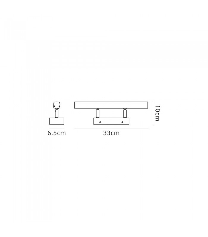 Bathroom Wall Lamp Small Adjustable, 1 x 6W LED, 4000K, 612lm, IP44, Polished Chrome - 2